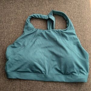 All in Motion sports bra w/ pads, criss cross back, size M, teal blue